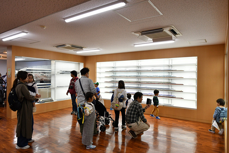 新幹線のスケールモデル展示スペース