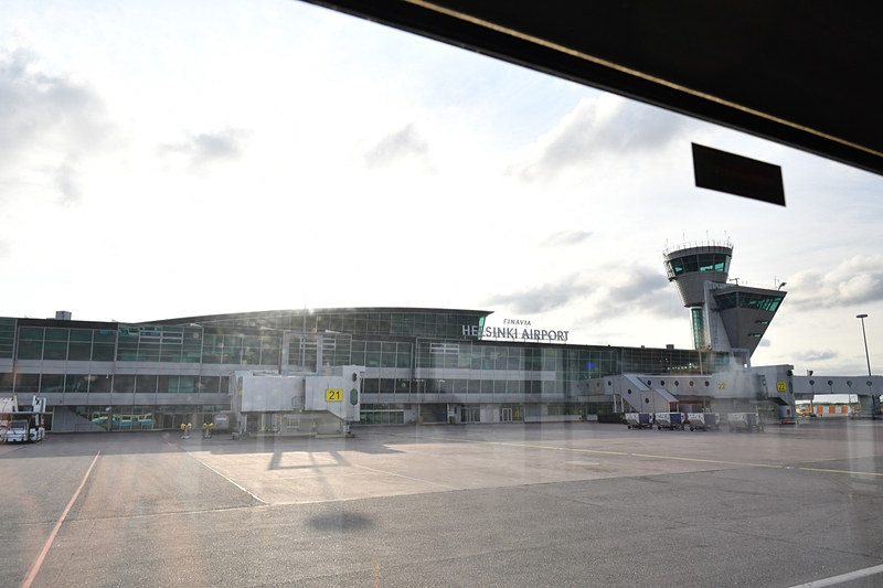 ヘルシンキ・ヴァンター空港に着陸