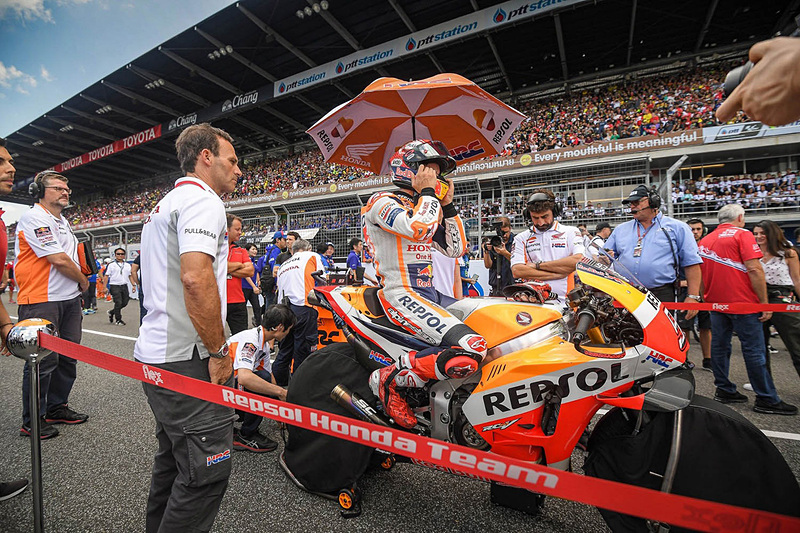 予選1位、ポールポジションは前年チャンピオンのマルク・マルケス選手（提供：タイ国政府観光庁）