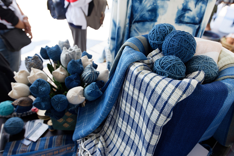 藍染め体験も可能だった