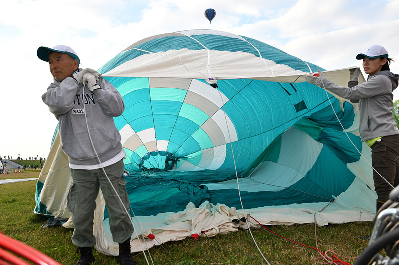 生地が軽い素材のせいか、膨らむスピードも早い