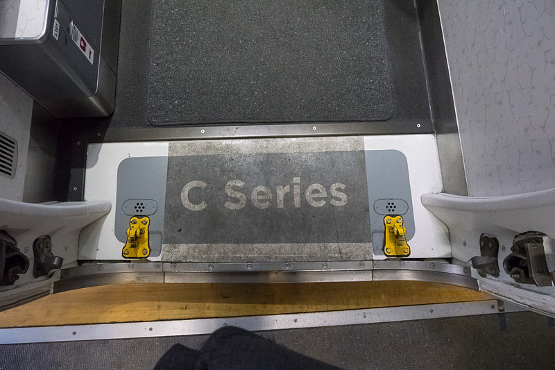 L1ドアのステップに「C Series」のパネル