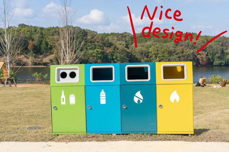 ところどころで見るダストボックスもデザイン性抜群