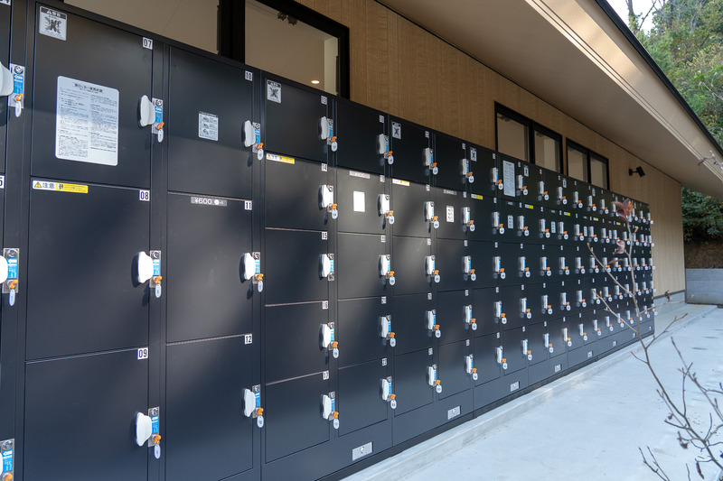 コインロッカーはワークショップスペースのお隣りにあります