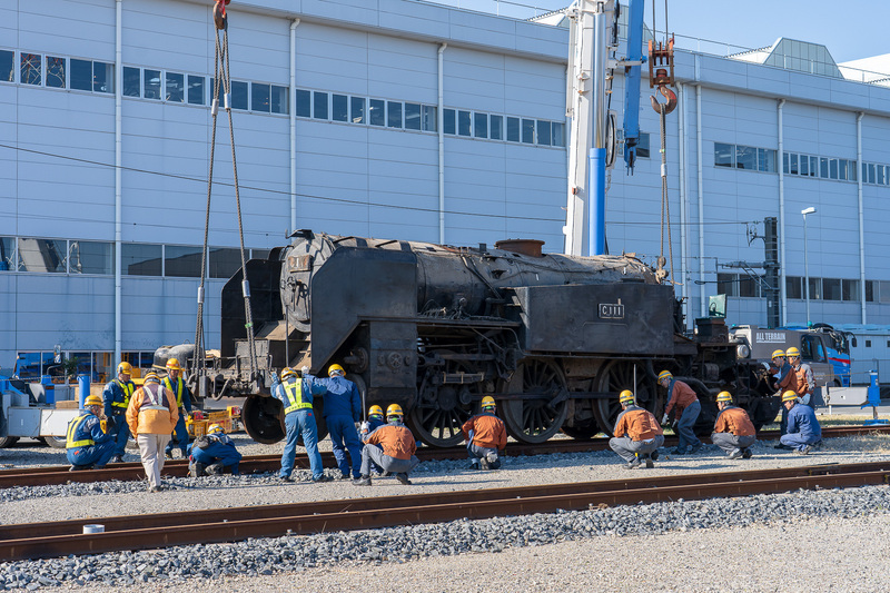 無事に線路に移されたようです