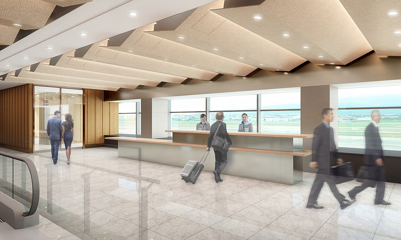 伊丹空港のラウンジ受付