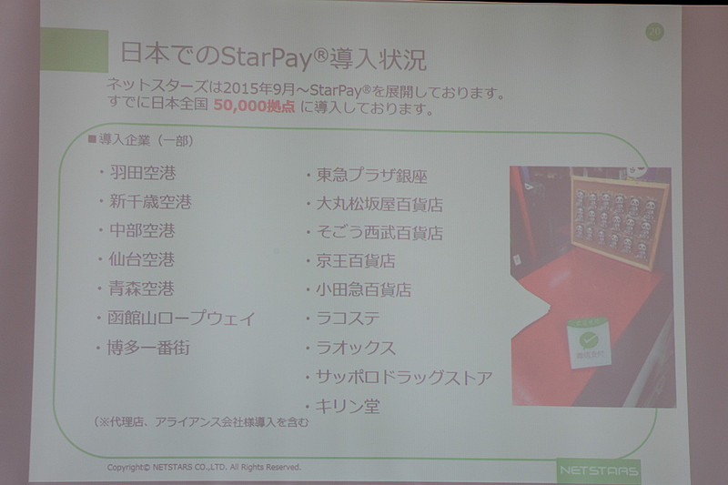 国内での「SterPay」の導入状況。東急リゾートサービスのスキー場がこれに加わる
