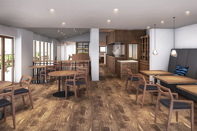 島の食材をシンプルに美味しく味わえる炭火グリルのレストランを併設