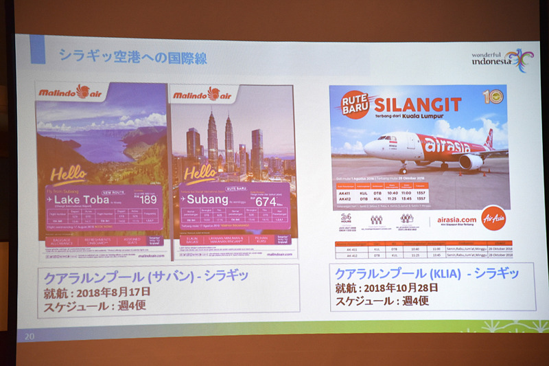 国際線はマリンドエア、エアアジアが相次いでシランギットをつなぐ線を就航