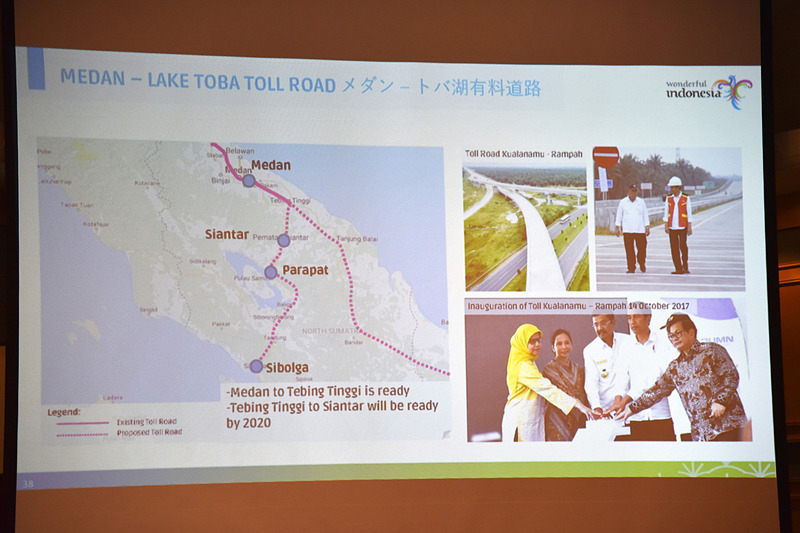 「メダン－トバ湖有料道路」は一部区間が開通し、2020年にむけて整備中だ