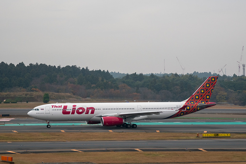 タイ ライオンエアのエアバス A330-300型機。初便には登録記号「HS-LAH」の機体が使用された
