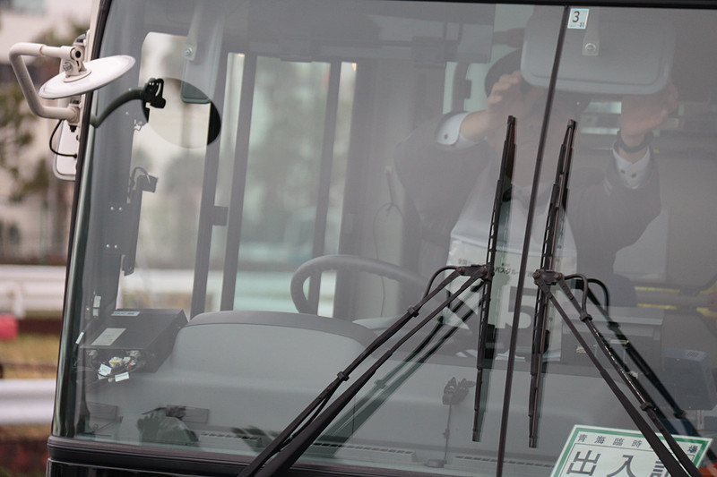 路上競技の模様。実際の公道を使用して、その正確さを競うものであるが、通信対応のドライブレコーダやデジタコのデータなどをリアルタイムで審査員がモニタリングする現代的な審査方法だったのは驚き