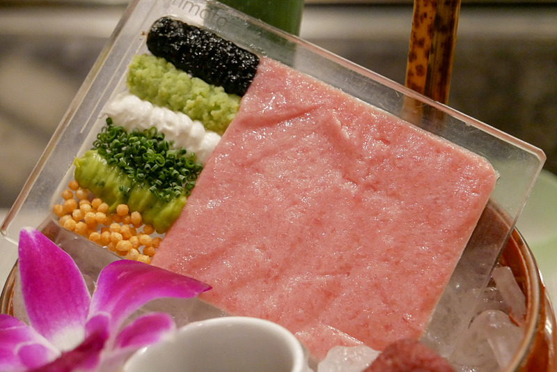 最初に出された料理が、Morimotoの看板メニューでもある「ツナタルタル」です