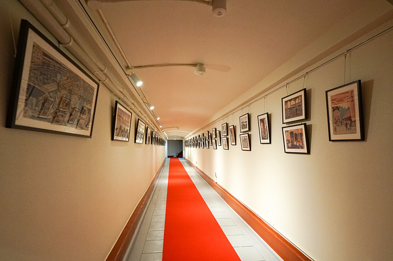 地下には、EDOCCO～御社殿～神明会館をつなぐ80mの地下道がある