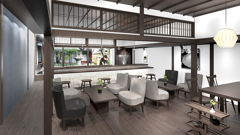 宿泊客以外も利用可能なカフェを併設