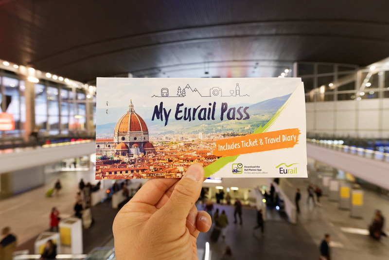 こちらがユーレイルパス。乗車前に必ず利用日付を記入しておく必要がある