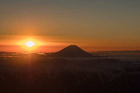 平成最後の初日の出を上空約4000mから望む。30分で完売したANAの