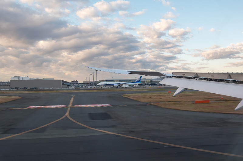 羽田空港のA滑走路に7時52分に着陸