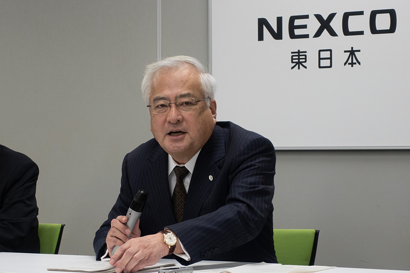 取り組みについて説明する東日本高速道路 代表取締役社長 小畠徹氏