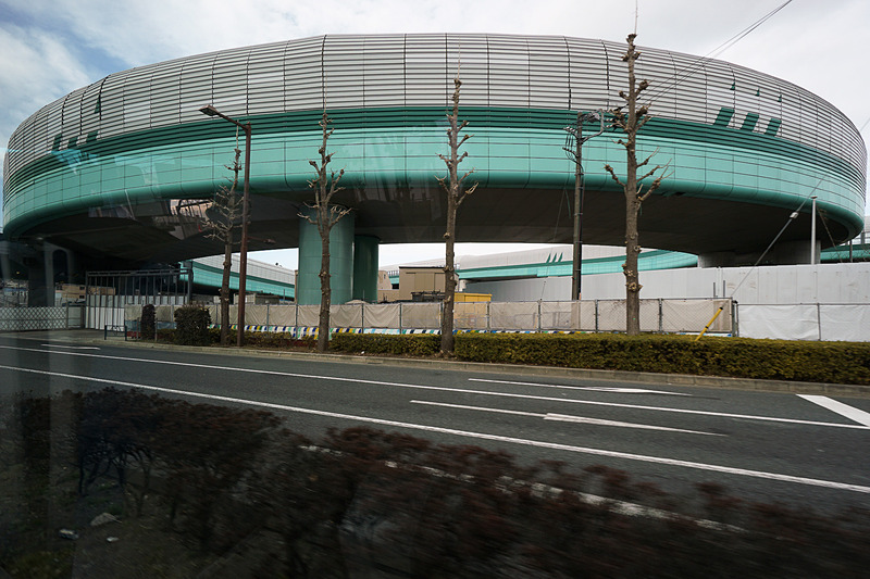 大泉JCTのループ道路内に式典会場が作られていた