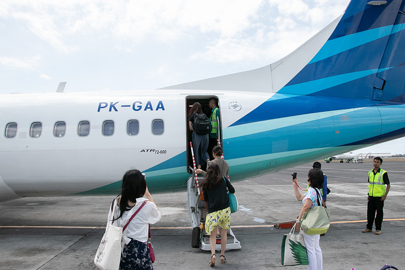 機材はATRのターボプロップ機、ATR 72-600型機（登録記号：PK-GAA）