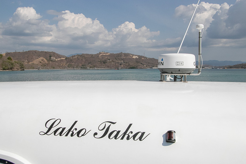 桟橋から底面がガラス張りで海の中を見られる「アヤナ ラコ タカ号」に乗り、サンゴや魚を見ながらの遊覧を楽しんだ