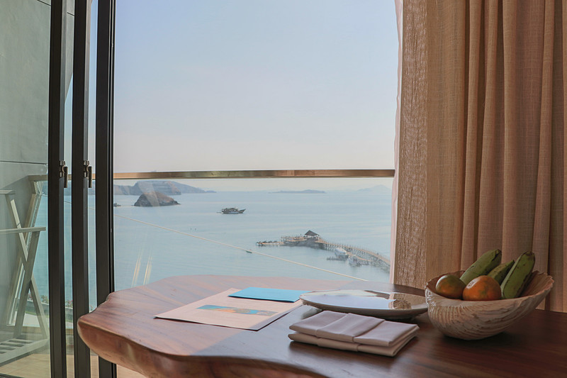 客室からも海が見える