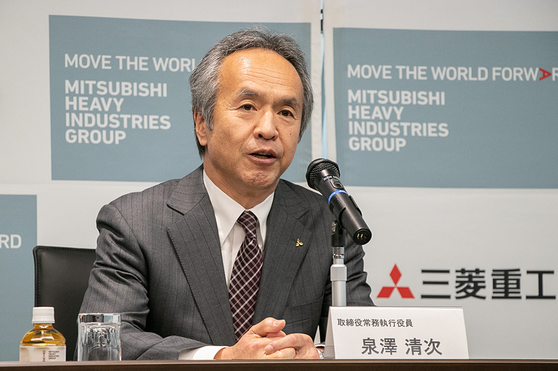 三菱重工業株式会社の取締役社長 CEO 兼 CSOに内定した、取締役常務執行役員 CSO グループ戦略推進室長の泉澤清次氏