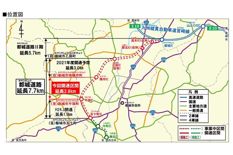 都城道路（国道10号）横市IC～平塚IC