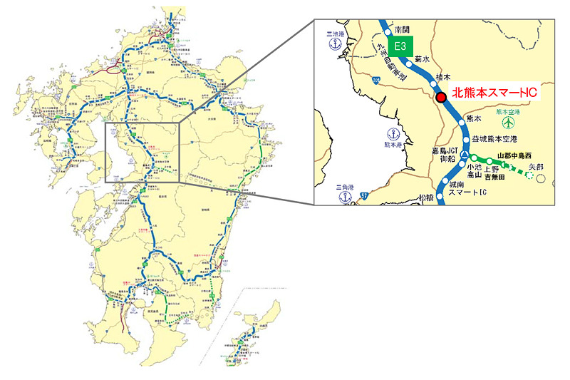 九州自動車道（E3）北熊本スマートIC