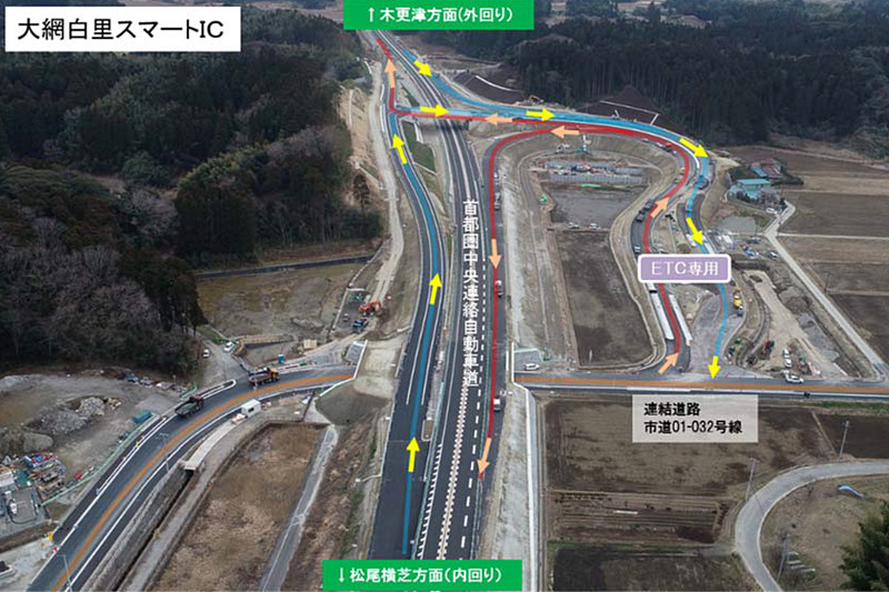 大網白里市とNEXCO東日本関東支社は、圏央道 大網白里スマートIC（インターチェンジ）を3月24日15時に開通する