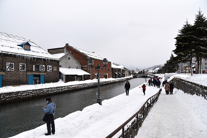 信号を渡りすぐに小樽運河に到着する