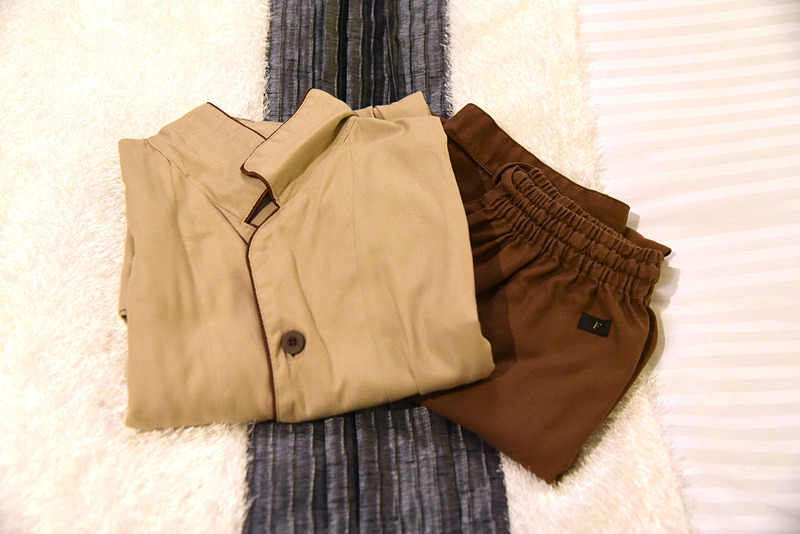 備え付けのルームウェア