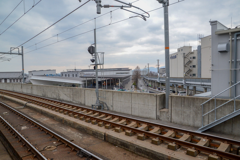 エレベータ付近からは京都鉄道博物館が見える