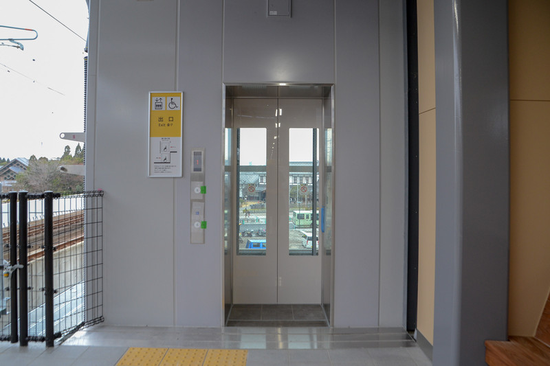 2番線も京都駅側（8両目）にエレベータを設置