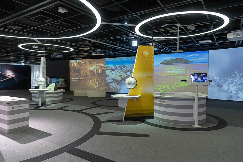陸ゾーンの展示