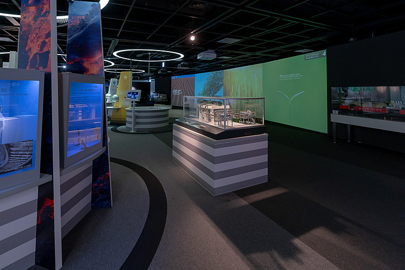 陸ゾーンの展示