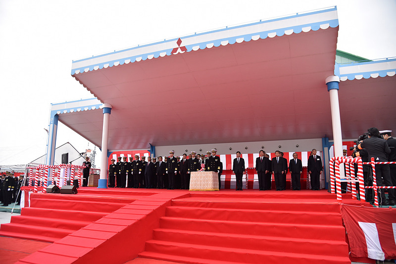 護衛艦「しらぬい」の引渡式ならびに自衛艦旗授与式が行なわれた