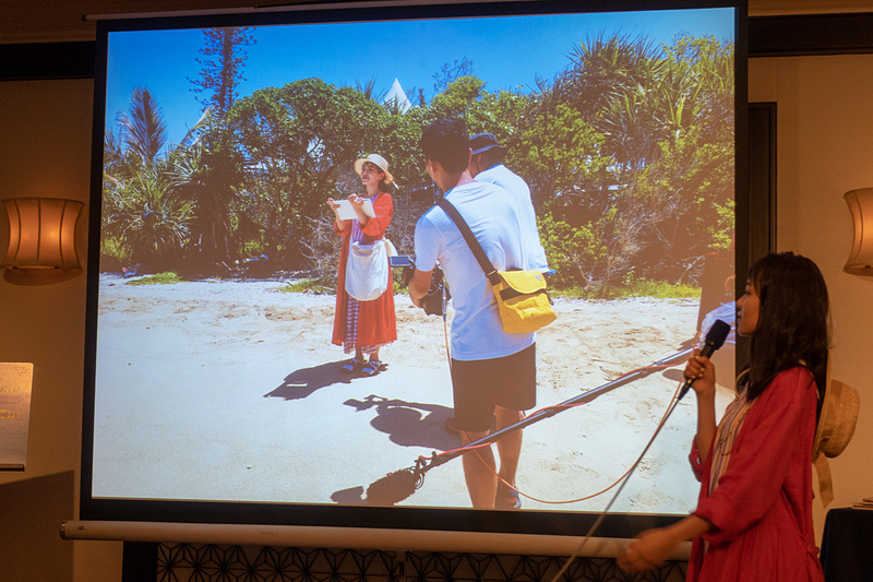 撮影時の様子を奈緒さんが説明した