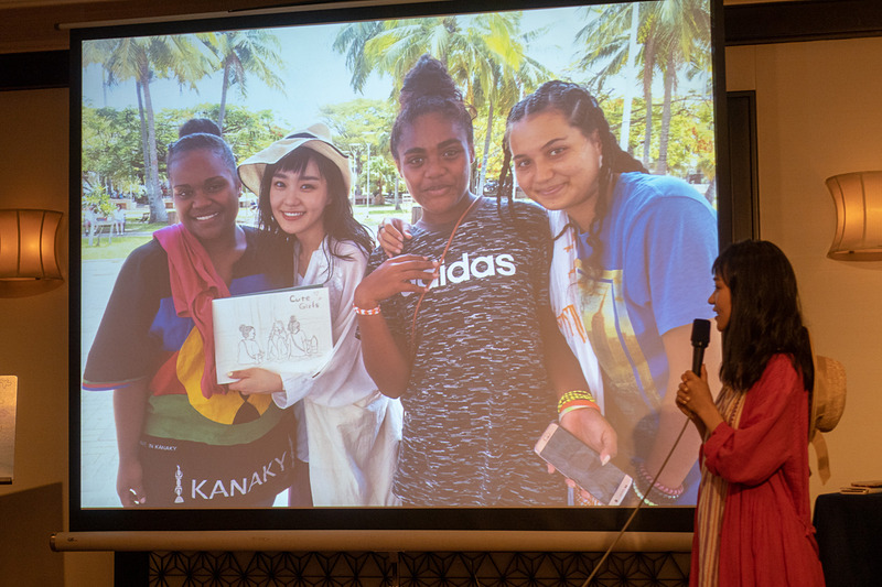 撮影時の様子を奈緒さんが説明した