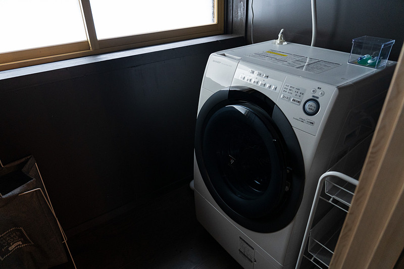 全自動洗濯機付きなので長期滞在に便利