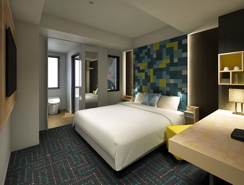 153室を予定しているダブルルームの内装イメージ