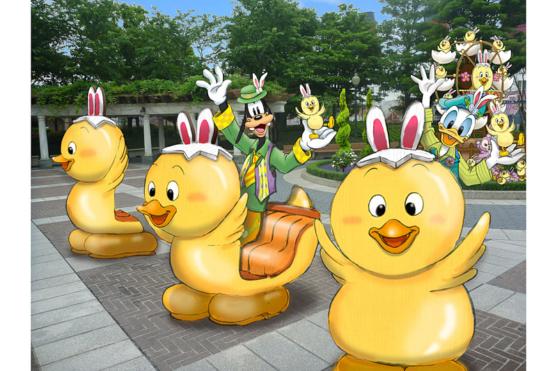 「うさピヨ・イースターパーク」には新登場のデコレーションが満載