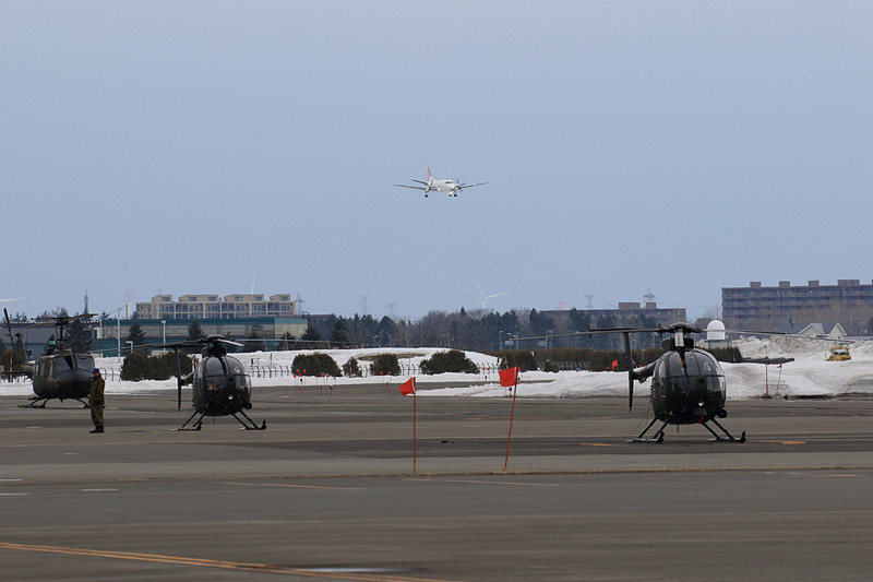 35名＋幼児2名を乗せ、釧路空港から12時25分にテイクオフしたJL2862便は、丘珠空港に13時01分にランディング