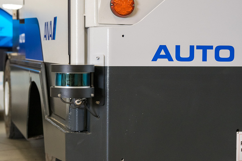 右前に装着されたLiDAR。前方近接物の検知に用いる