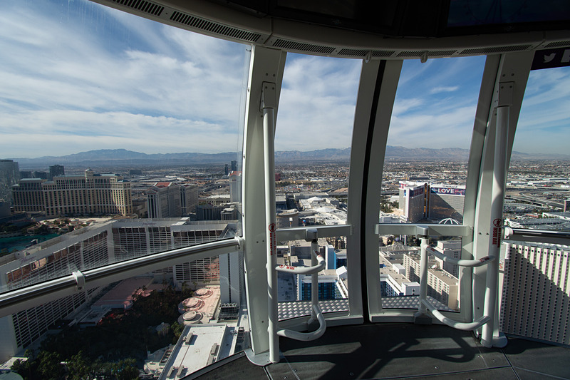 球状のキャビン全体がガラス張りなので、見晴らしがよい