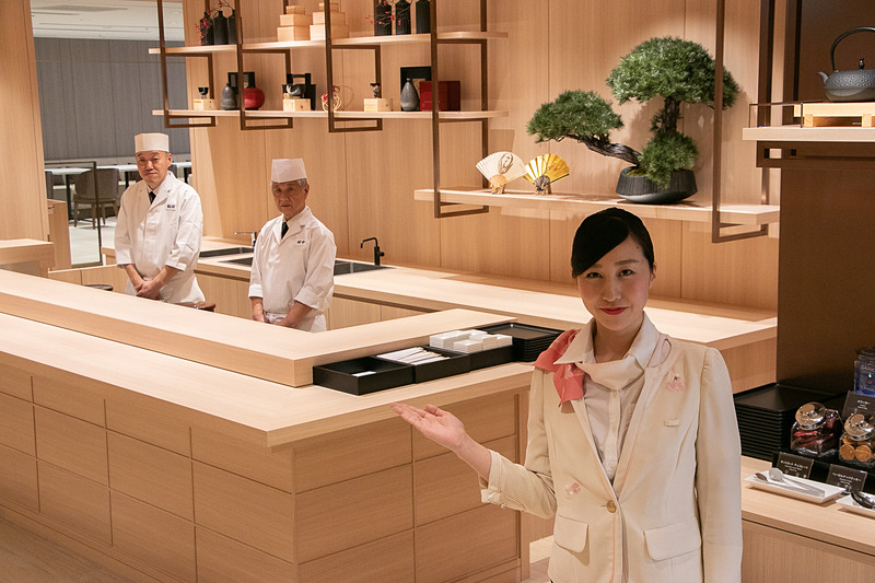 「鮨 鶴亭」のあるダイニングエリア