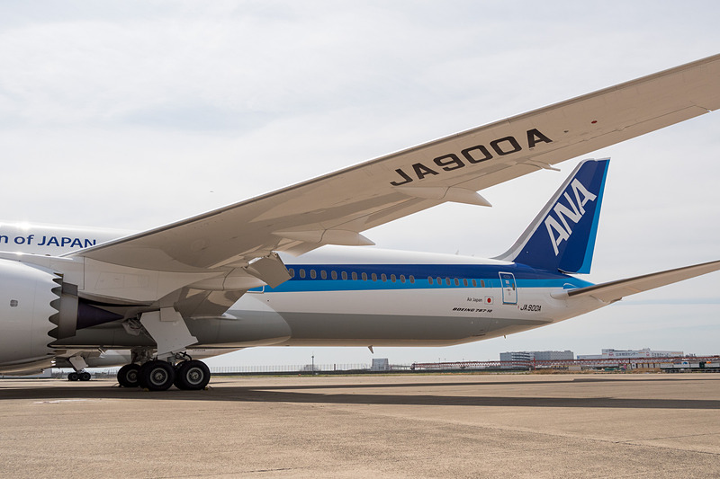 3月31日に到着したANAのボーイング 787-10型機の1号機目。登録記号は「JA900A」