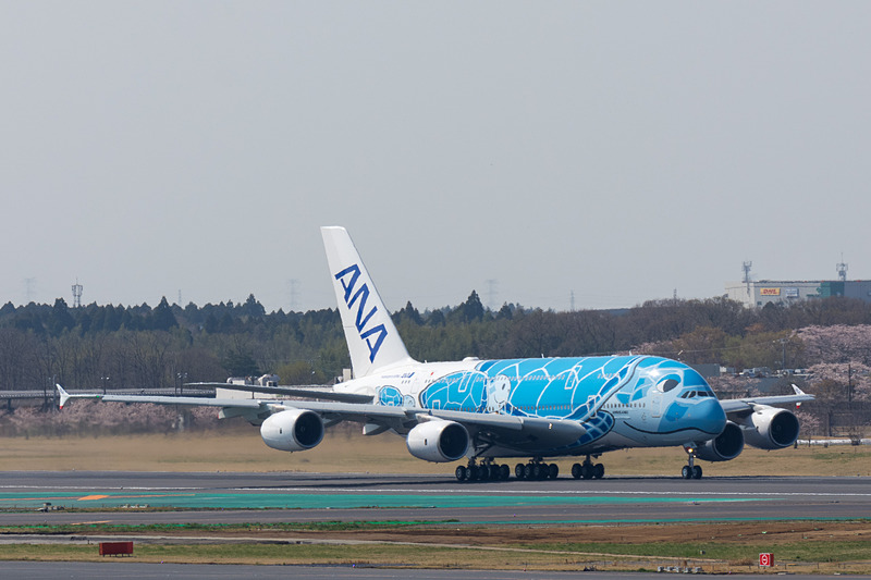 滑走路への進入から離陸