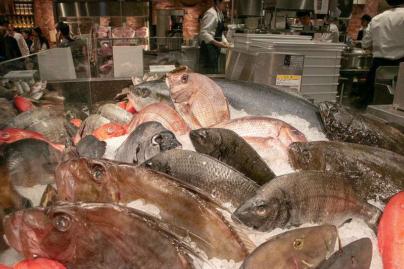 新鮮な素材をディスプレイ